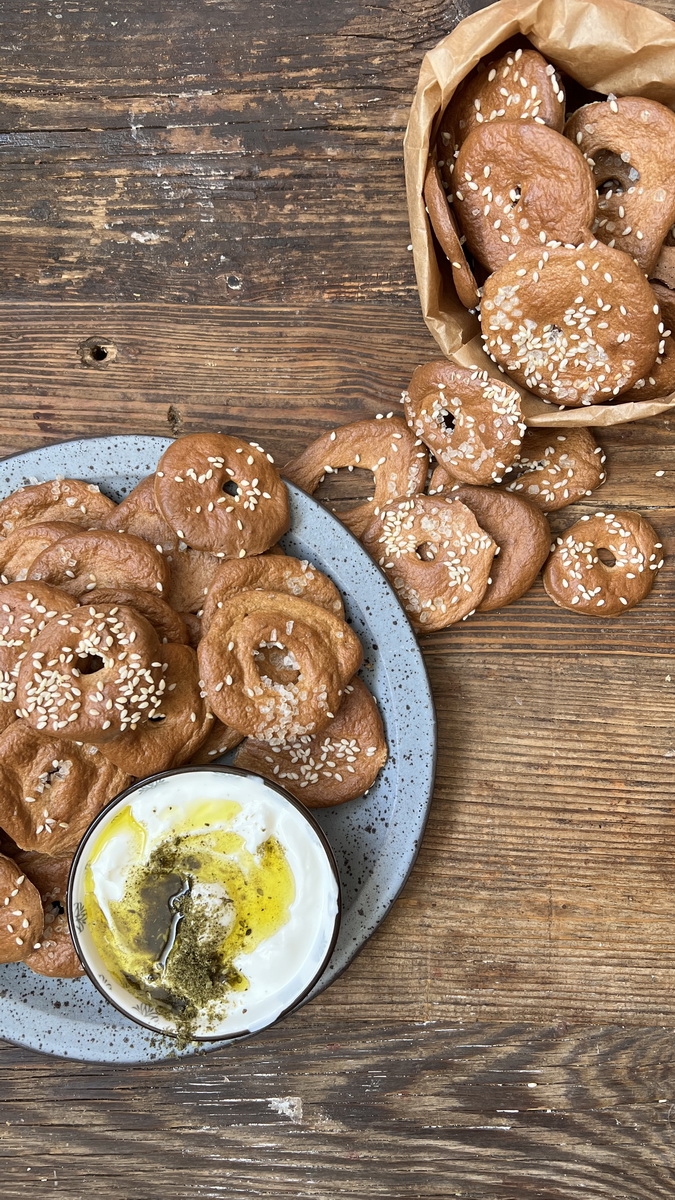 בייגלה שטוחים ביתיים עשירים בחלבון